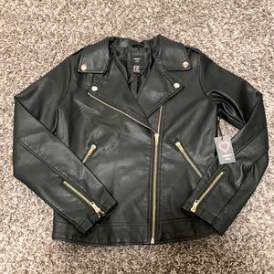 Black Kids Leather Jacket